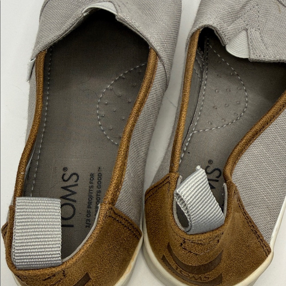 TOMS Gray Slip-On Loafers - Picture 7 of 8